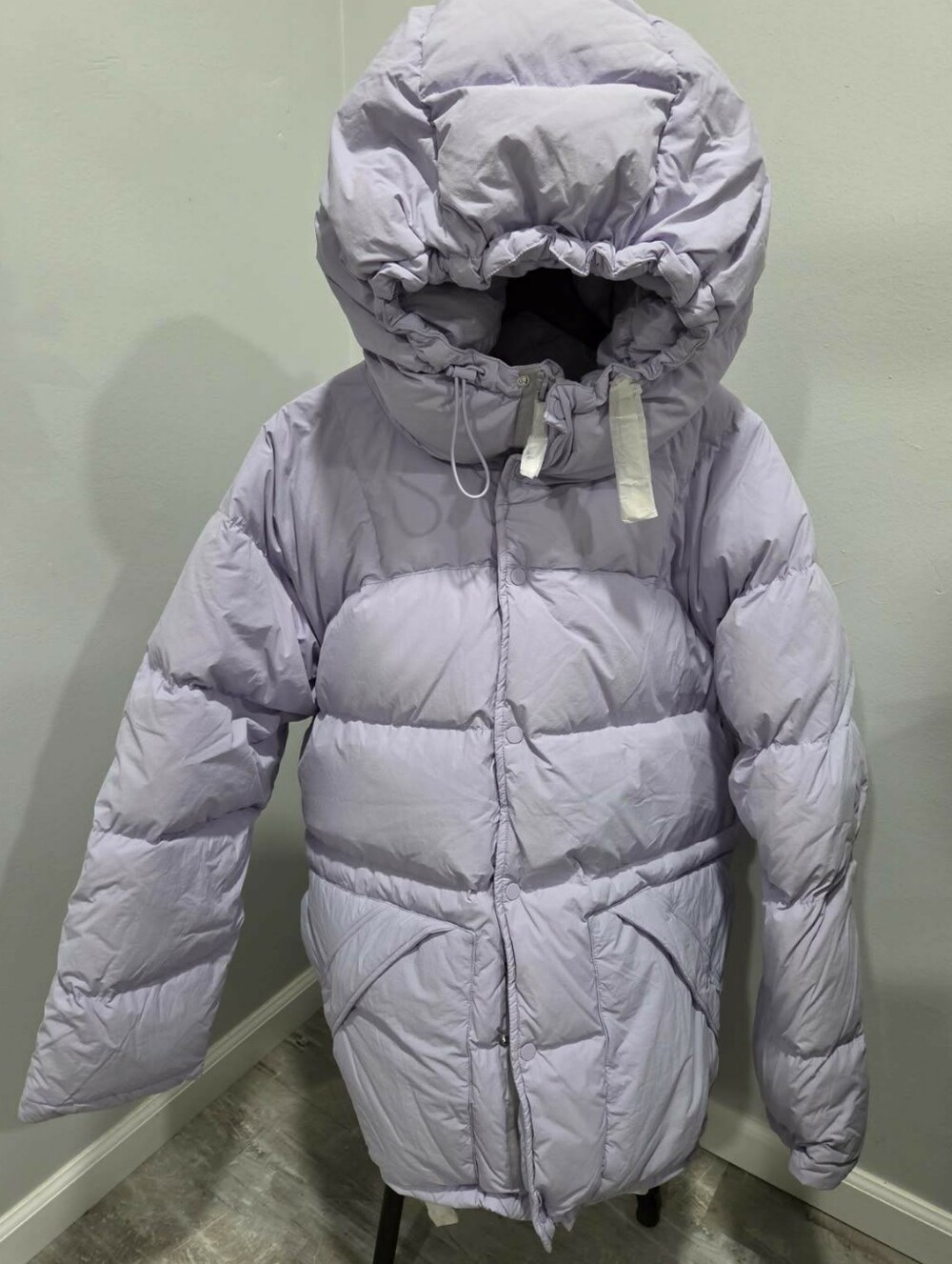 NWT Lilac Purple DUVET Oversized Goose Feathered Down Coat XS